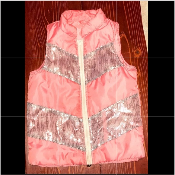 Other - Sequin Puffer Vest some missing sequins